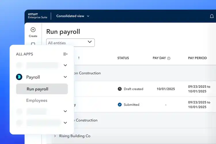 Run payroll screen in QuickBooks Payroll